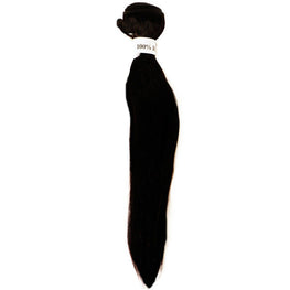 Included in Complete Sew-In Set: 9A Raw Straight human hair bundle, 18 inch