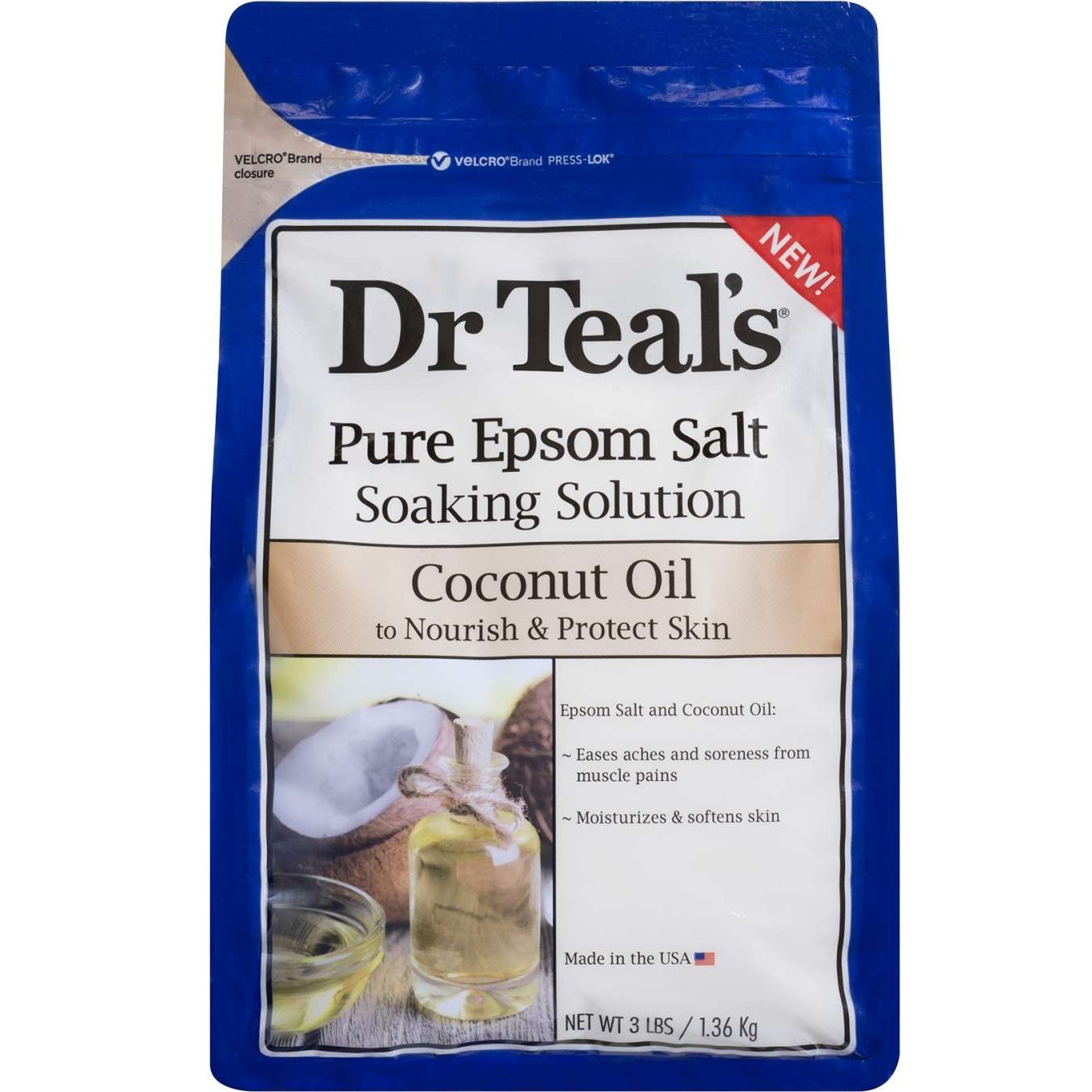 Dr Teals Nourish Protect With Coconut Oil Pure Epsom Salt Soaking Solution Dr Teals Nourish Protect With Coconut Oil Pure Epsom Salt Soaking Solution