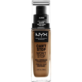 NYX Cant Stop Wont Stop Full Coverage Foundation 15.3 - Almond 1.0 FL Oz