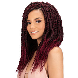 Included in Full Install Braid Pack: Passion Twist Crochet Braid 3X Value Pack, color 1B, 18 inch