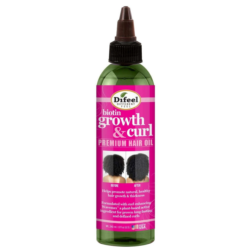 Difeel Growth And Curl Biotin Premium Hair Oil 8 Oz