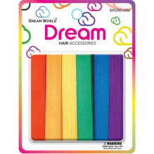 Chloe Hair Ribbon Rainbow 6Pc