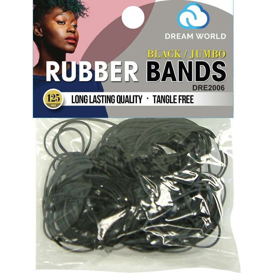 Dream Rubber Bands 125Ct  Jumbo Black
